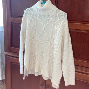 White oversized sweater